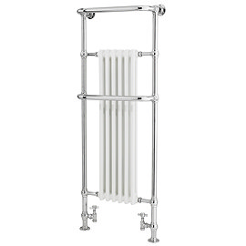 Old London - Chrome & White Tilbury Radiator - 1500 x 575mm - LDR008 Large Image