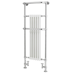 Old London - Chrome & White Tilbury Radiator - 1500 x 575mm - LDR008 Large Image