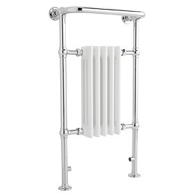 Old London - Chrome & White Tilbury Radiator - 965 x 540mm - LDR002 Large Image