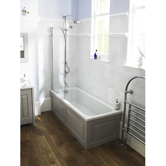 Old London - Front Bath Panel & Plinth - Stone Grey - 2 Size Options Feature Large Image