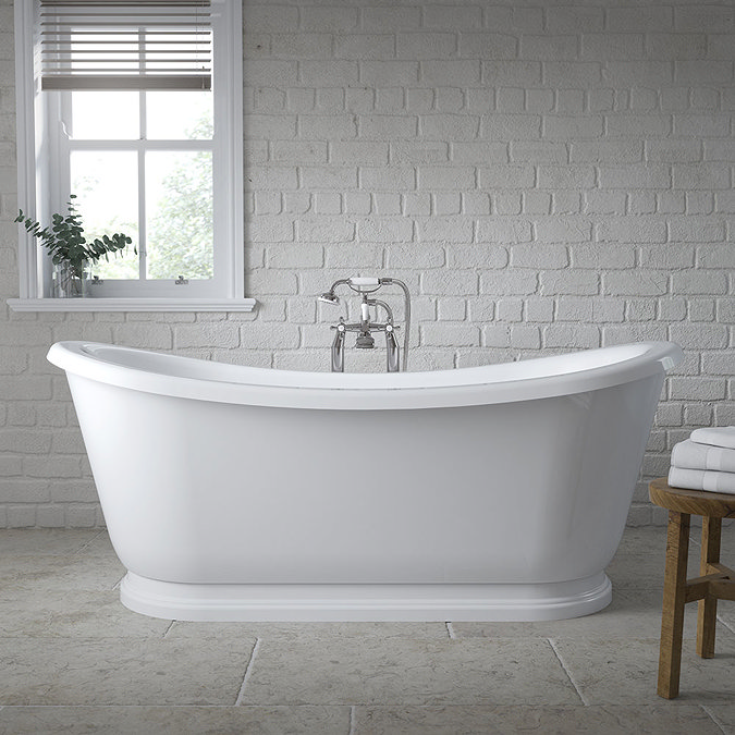 Old London Greenwich 1740 x 800mm Double Ended Slipper Freestanding Bath - LDB002  Standard Large Image