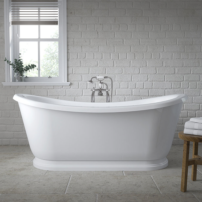 Old London Greenwich 1740 x 800mm Double Ended Slipper Freestanding Bath - LDB002 Standard Large Image