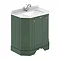 Old London Hunter Green Art Deco 750mm Angled Cabinet with White Marble Basin Top Large Image