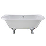 Old London Kenton 1690 x 745 'D' Shaped Back To Wall Bath + Chrome Leg Set  Feature Large Image