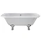 Old London Kenton 1690 x 745 'D' Shaped Back To Wall Bath + Chrome Leg Set  Feature Large Image