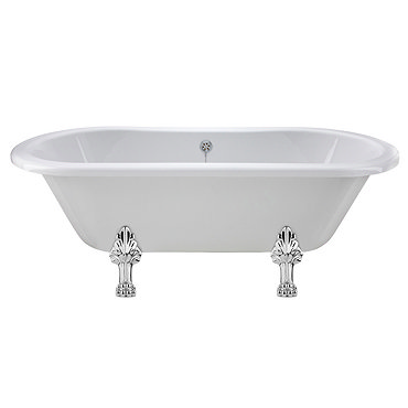 Old London - Kingsbury 1490 x 745 Double Ended Freestanding Bath with Chrome Leg Set Profile Large I