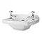 Old London - Richmond 515 x 300mm 2TH Cloakroom Basin - LDC829 Large Image