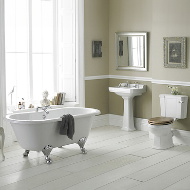 Old London Richmond Close Coupled Bathroom Suite with Double Ended Bath Profile Large Image