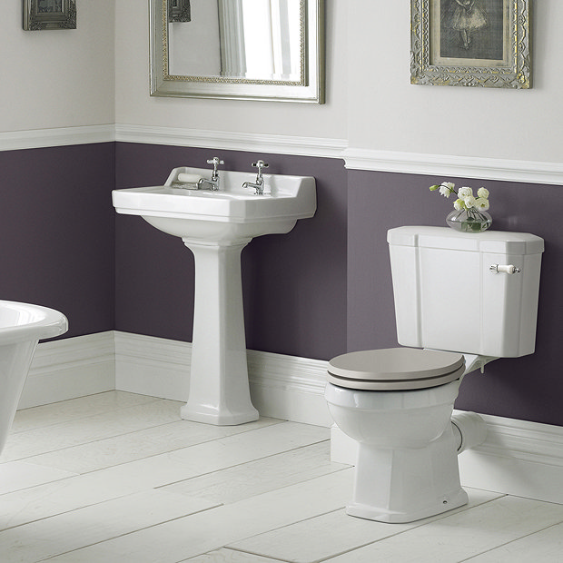 Old London Richmond Close Coupled Traditional Toilet + Soft Close Seat  Standard Large Image