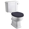 Old London Richmond Close Coupled Traditional Toilet + Twilight Blue Soft Close Seat Large Image