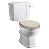 Old London Richmond Close Coupled Traditional Toilet + Timeless Sand Soft Close Seat Large Image