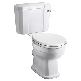 Old London Richmond Close Coupled Traditional Toilet + White Soft Close Seat  Large Image