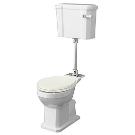 Old London Richmond Comfort Height Mid-Level Traditional Toilet + Ivory Soft Close Seat Large Image