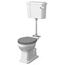 Old London Richmond Comfort Height Mid-Level Traditional Toilet + Storm Grey Soft Close Seat Large I