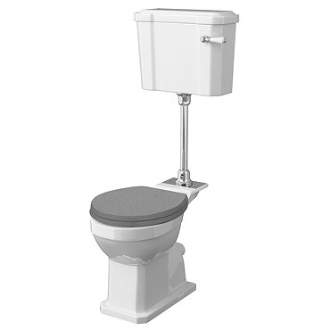 Old London Richmond Comfort Height Mid-Level Traditional Toilet + Soft Close Seat  Profile Large Ima