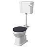 Old London Richmond Comfort Height Mid-Level Traditional Toilet + Twilight Blue Soft Close Seat Larg