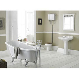 Old London - Richmond High Level Bathroom Suite with Slipper Bath Medium Image