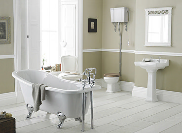 Old London - Richmond High Level Bathroom Suite with Slipper Bath Profile Large Image
