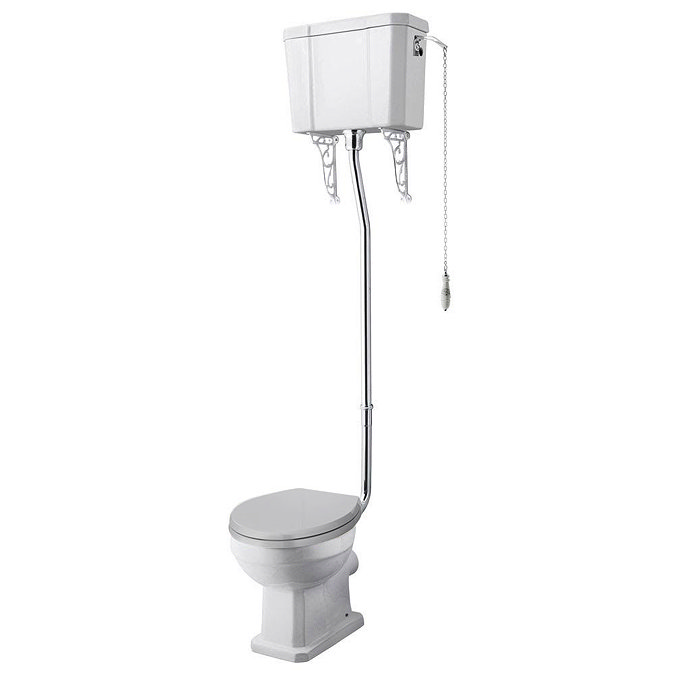 Old London Richmond High Level Traditional Toilet + Stone Grey Soft Close Seat Large Image