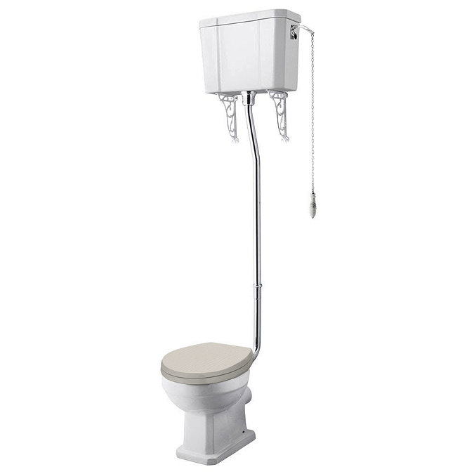 Old London Richmond High Level Traditional Toilet + Timeless Sand Soft Close Seat Large Image
