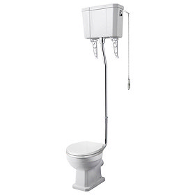 Old London Richmond High Level Traditional Toilet + White Soft Close Seat Large Image