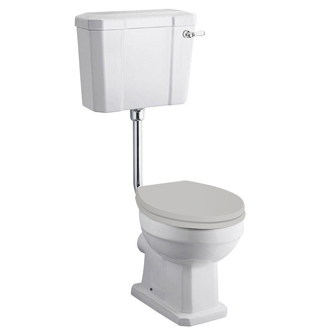 Old London Richmond Low Level Traditional Toilet + Stone Grey Soft Close Seat Large Image
