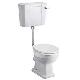 Old London Richmond Low Level Traditional Toilet + White Soft Close Seat  Large Image