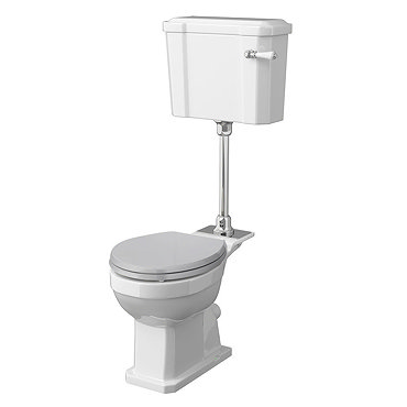 Old London Richmond Mid-Level Traditional Toilet + Soft Close Seat  Profile Large Image