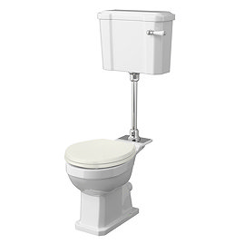 Old London Richmond Mid-Level Traditional Toilet + Ivory Soft Close Seat Large Image