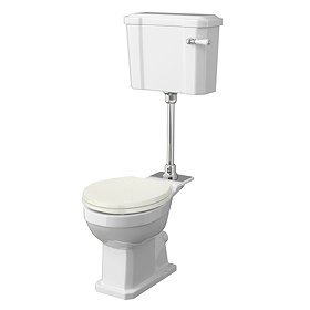 Old London Richmond Mid-Level Traditional Toilet + Ivory Soft Close Seat Large Image