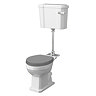 Old London Richmond Mid-Level Traditional Toilet + Storm Grey Soft Close Seat Large Image