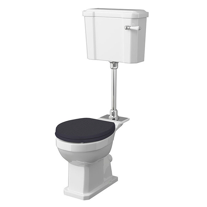 Old London Richmond Mid-Level Traditional Toilet + Twilight Blue Soft Close Seat Large Image