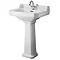 Old London - Richmond Traditional 1TH Basin & Pedestal - Various Size Options Large Image