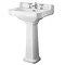 Old London Richmond 560mm Traditional 3TH Basin & Full Pedestal Large Image