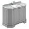 Old London Storm Grey Art Deco 1000mm Angled Cabinet with Grey Marble Basin Top Large Image