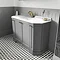 Old London Storm Grey Art Deco 1000mm Angled Cabinet with White Marble Basin Top  Profile Large Imag