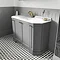 Old London Storm Grey Art Deco 1000mm Angled Cabinet with White Marble Basin Top Profile Large Imag
