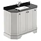 Old London Timeless Sand Art Deco 1000mm Angled Cabinet with Black Marble Basin Top Large Image