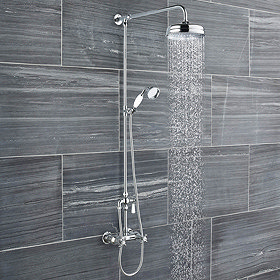 Old London Traditional Thermostatic Shower Valve & Rigid Riser Kit - A3117 Large Image