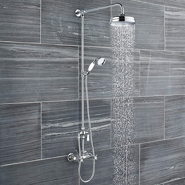 Old London Traditional Thermostatic Shower Valve & Rigid Riser Kit - A3117  Profile Large Image