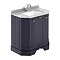 Old London Twilight Blue Art Deco 750mm Angled Cabinet with Grey Marble Basin Top Large Image
