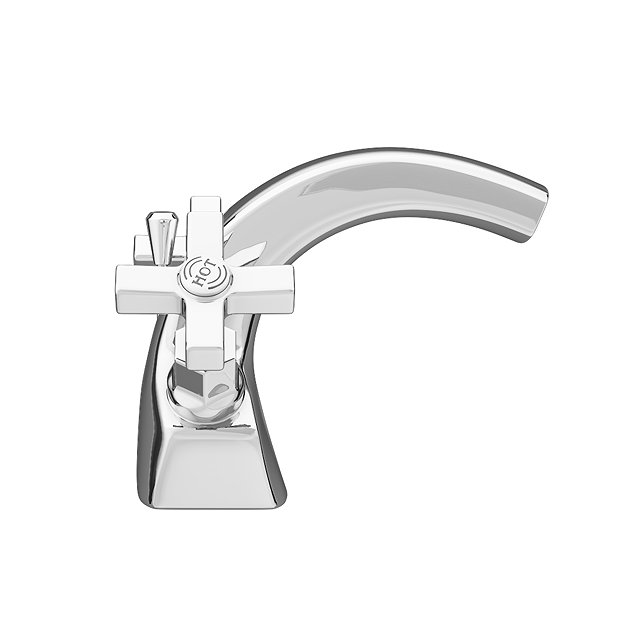 Olympia Art Deco Basin Mixer Tap + Pop Up Waste  additional Large Image