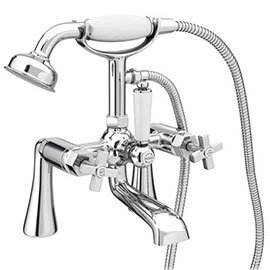 Olympia Art Deco Bath Shower Mixer Tap + Shower Kit Medium Image
