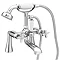 Olympia Art Deco Crosshead Freestanding Bath Shower Mixer Tap  Profile Large Image