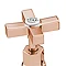 Olympia Rose Gold Art Deco Basin Taps + Waste Profile Large Image