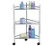 Omega Bathroom Chrome 3 Tier Triangle Corner Trolley Large Image