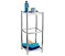 Omega Bathroom Chrome Deluxe 3 Tier Rack with Glass Shelves Large Image