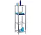 Omega Bathroom Chrome Deluxe 4 Tier Rack w/Glass Shelves - 1600150 Large Image