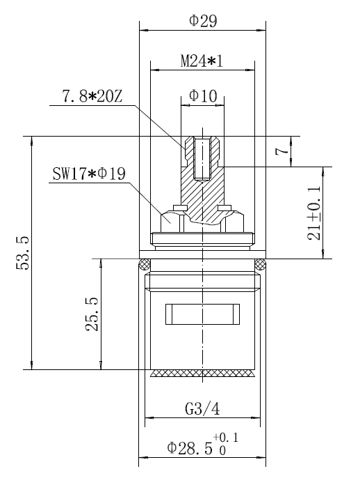 On/Off Cartridge for Chatsworth/Arezzo Shower Valves