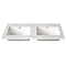 Opus 1200mm Fluted Wall‑Hung Double Basin Vanity Unit – Satin Grey with Marble‑Effect Worktop & Brushed Brass Handles